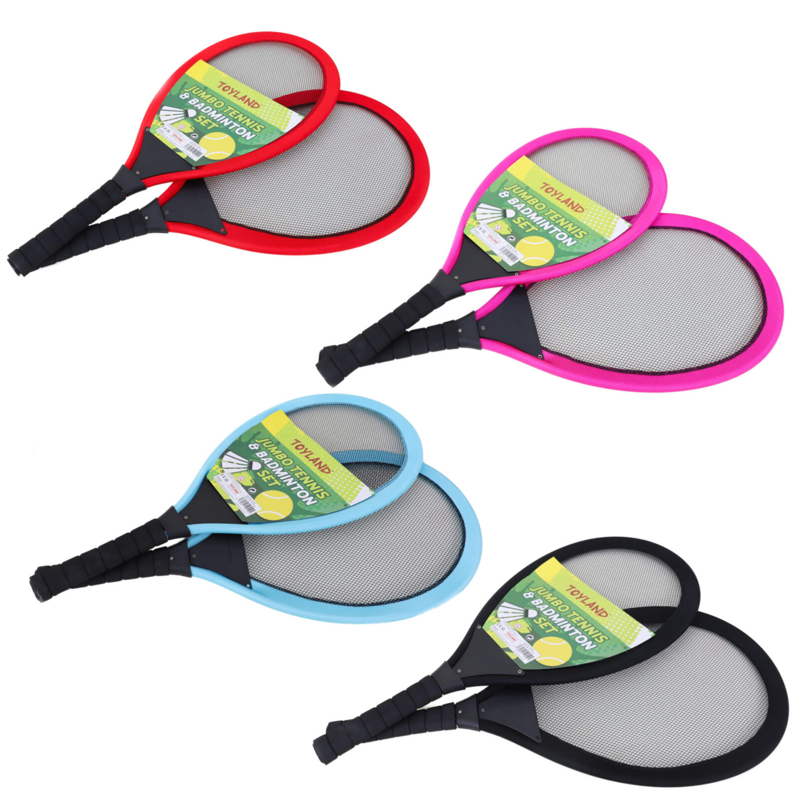 65cm Jumbo Tennis & Badminton Set - 2 Giant Rackets With Giant ...