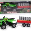 Toyland® Farm Quad & Trailer Playset - 1:16 Scale Free-Wheel Action Quad Bike - Boys Farm Toys with Detachable Trailer - Green Agricultural Toy Vehicle
