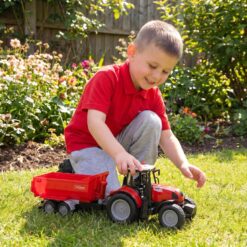 Alternative view of Toyland® 37cm (15") Red Tractor & Trailer With Lights & Sound - Kids Farm Toys - Indoor and Outdoor Farming Vehicle - Ages 3+