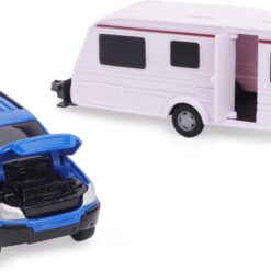 Alternative view of Toyland® Blue Car With Detachable Caravan Set - 1:32 Scale Free-Wheel Action SUV & Trailer Collectible Toy Vehicle for Kids - Ages 3+