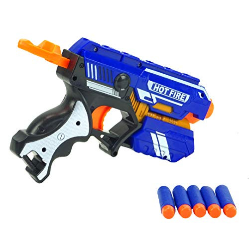 Toyland® Stealth Shooter Blaster - Foam Bullets Included - Mirror ...