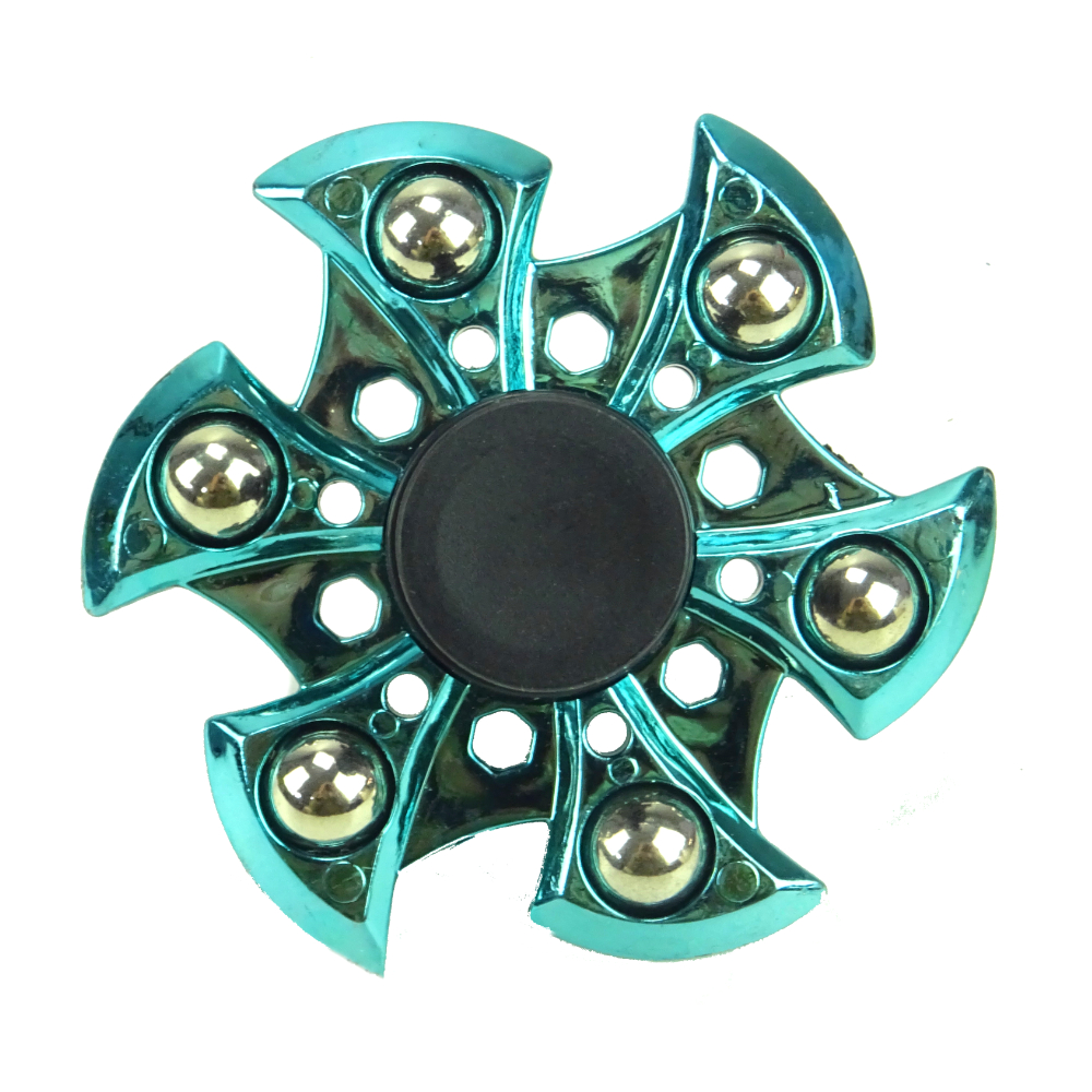 Spinnerooz Hand Spinner Novelty Toy - Fidget Spinner - 3 In 1 - Jump, Bounce, Spin - BLUE
