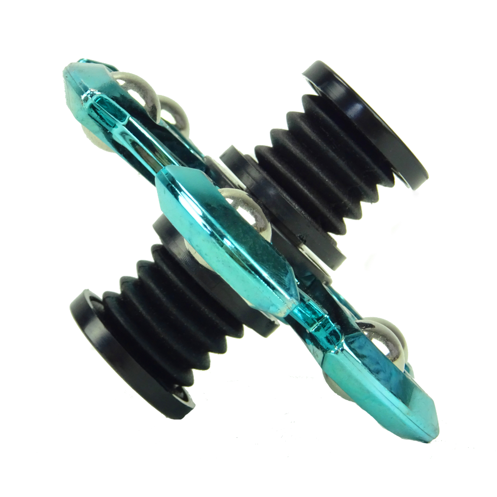Spinnerooz Hand Spinner Novelty Toy - Fidget Spinner - 3 In 1 - Jump, Bounce, Spin - BLUE - Image 2
