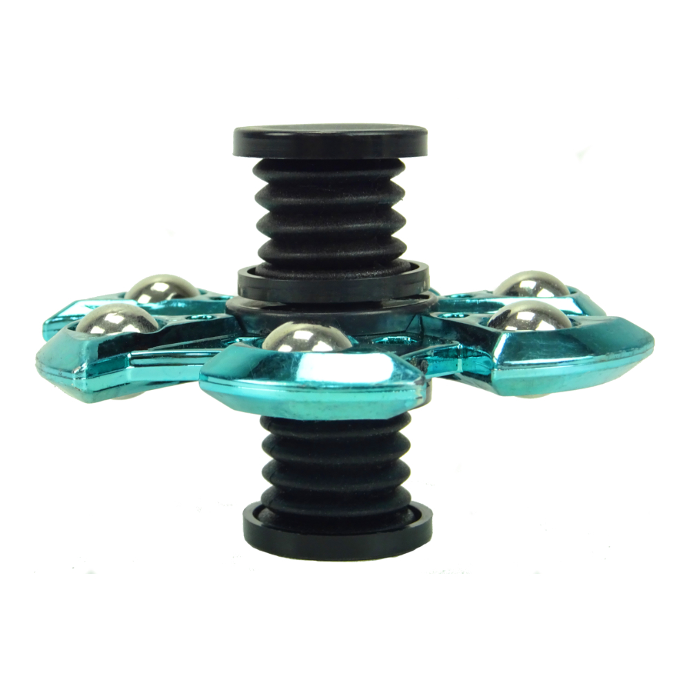 Spinnerooz Hand Spinner Novelty Toy - Fidget Spinner - 3 In 1 - Jump, Bounce, Spin - BLUE - Image 5