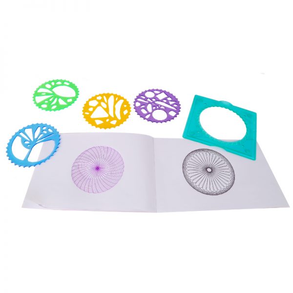 Spiral Draw Kit with 6Colour Switch Pen Spiral Stencils and Book Toyland