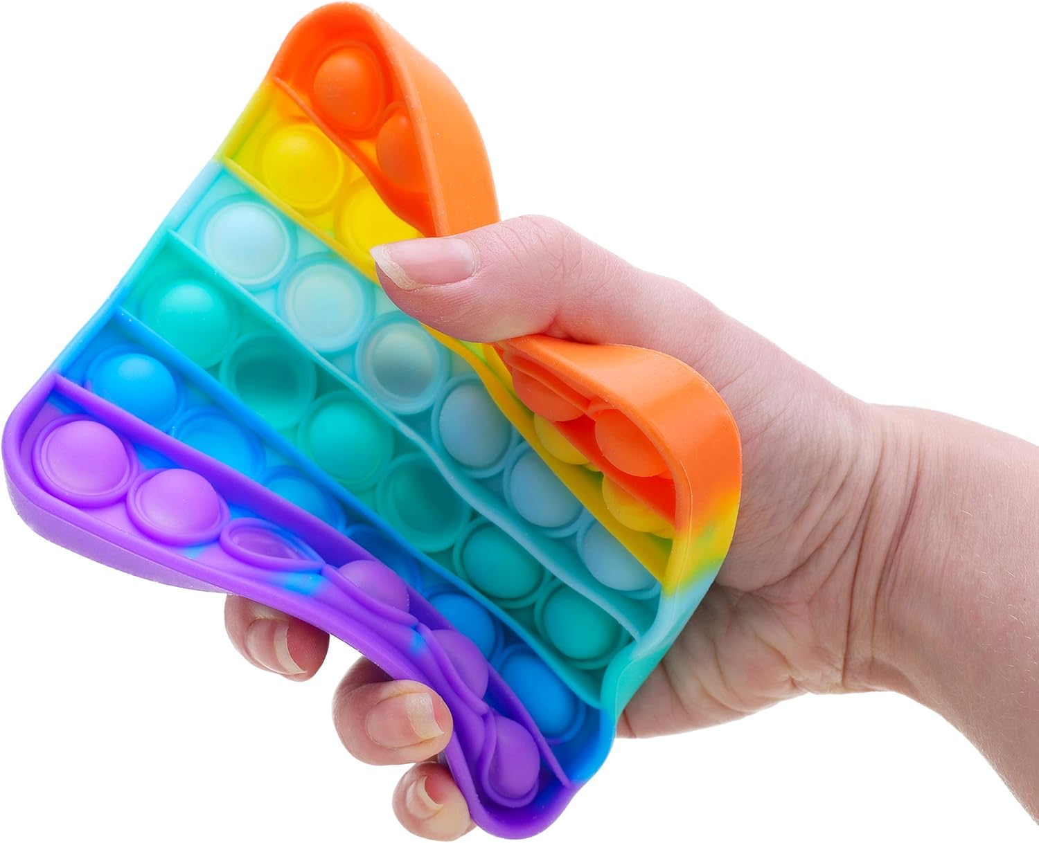 Toyland® Push Bubble Pop Bubble Sensory Fidget Toy (Rainbow Square) - Image 2