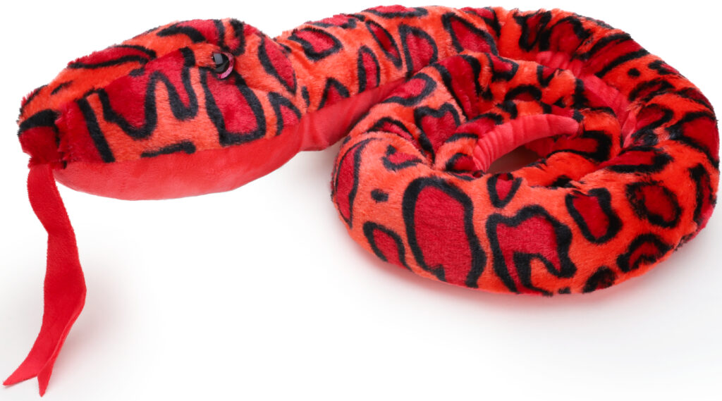 Giant Plush Snake - 180cm - Childrens Soft Toys (Red) - Toyland