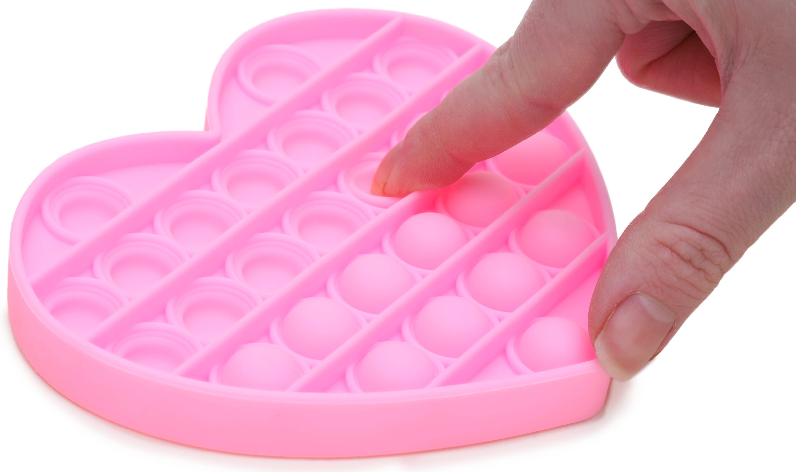 Toyland® Pack Of 2 - Push Bubble Pop Bubble Sensory Fidget Toy - Lots To Choose From (Rainbow Square & Pink Heart) - Image 8