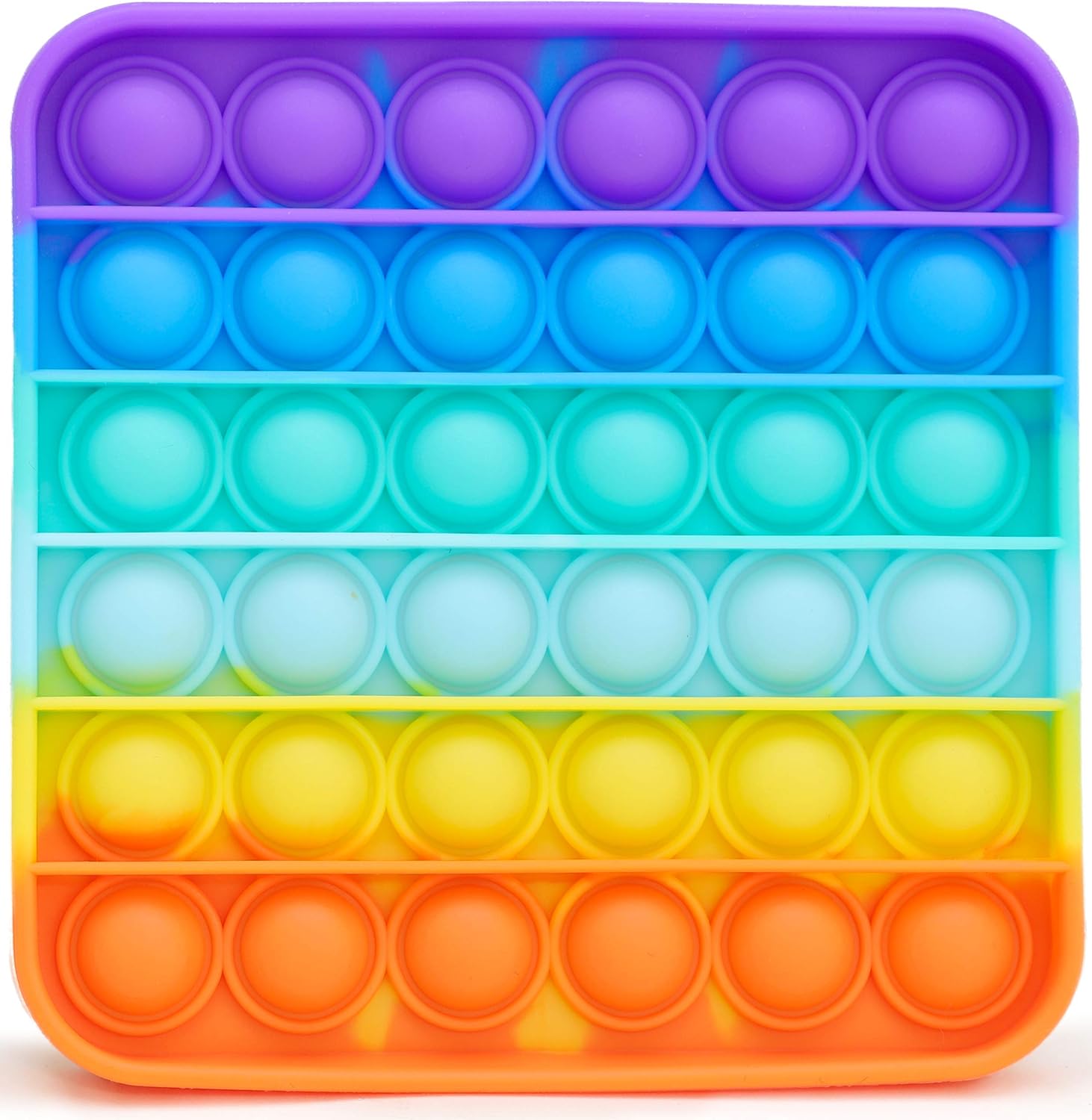 Toyland® Pack Of 2 - Push Bubble Pop Bubble Sensory Fidget Toy - Lots To Choose From (Rainbow Square & Pink Heart) - Image 3