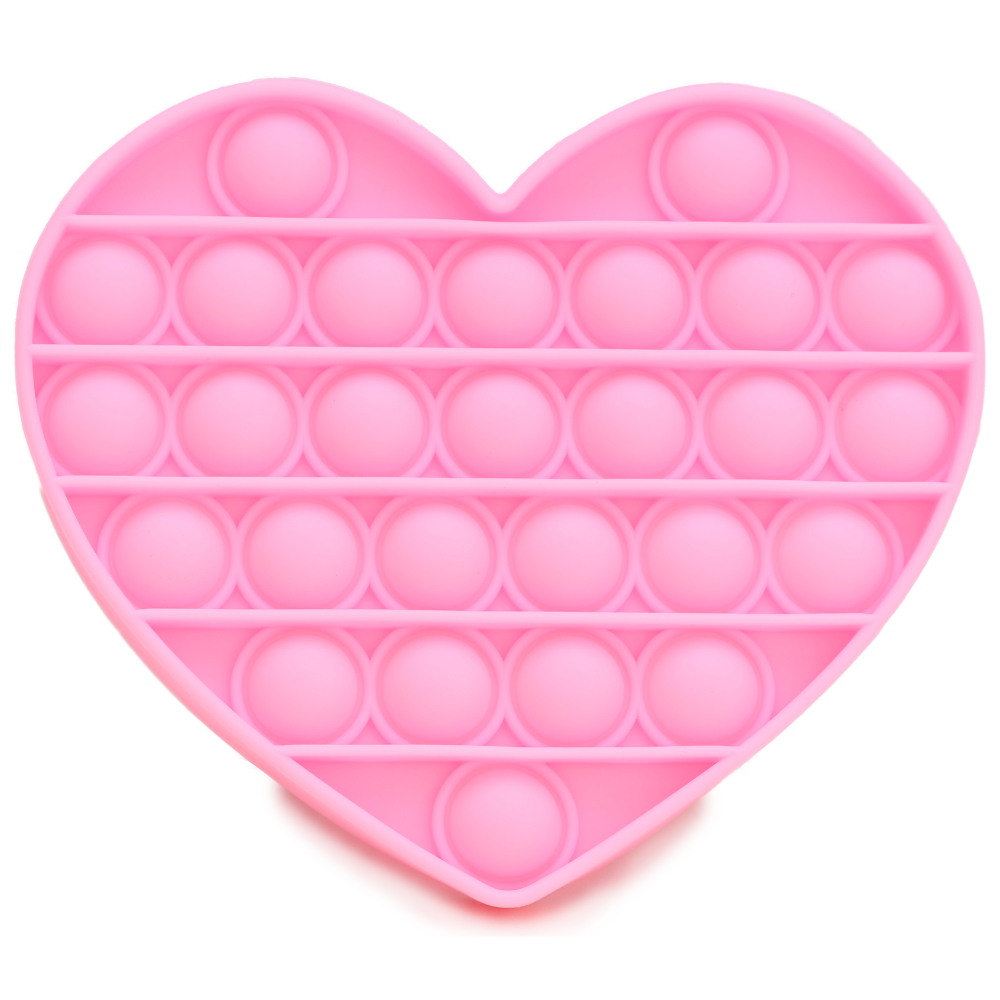 Toyland® Pack Of 2 - Push Bubble Pop Bubble Sensory Fidget Toy - Lots To Choose From (Rainbow Square & Pink Heart) - Image 4
