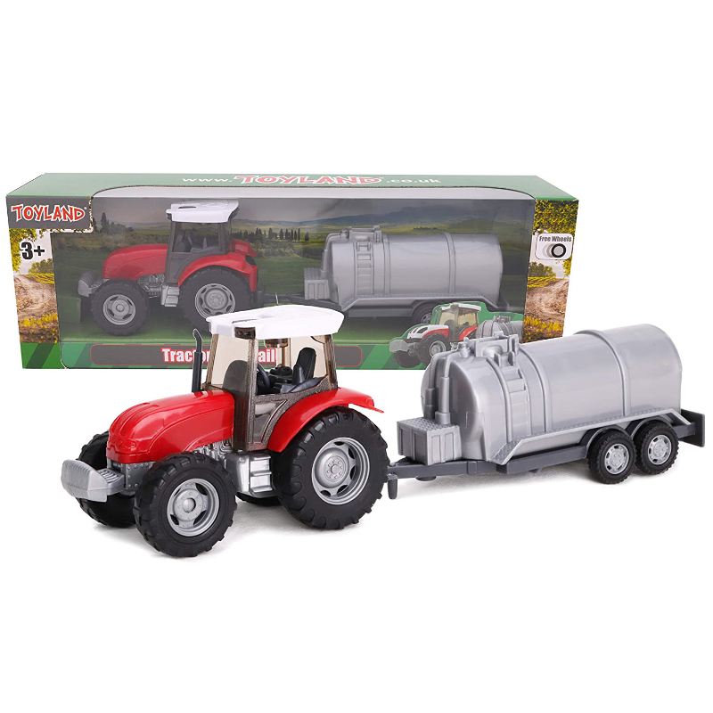 Toy tractor best sale and trailer set