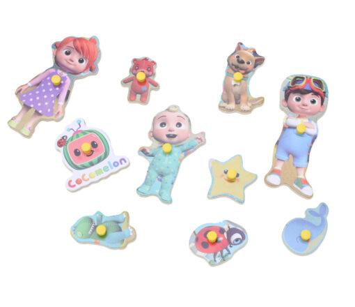 Cocomelon Character Wooden Peg Board Children's Learning Puzzle - Toyland