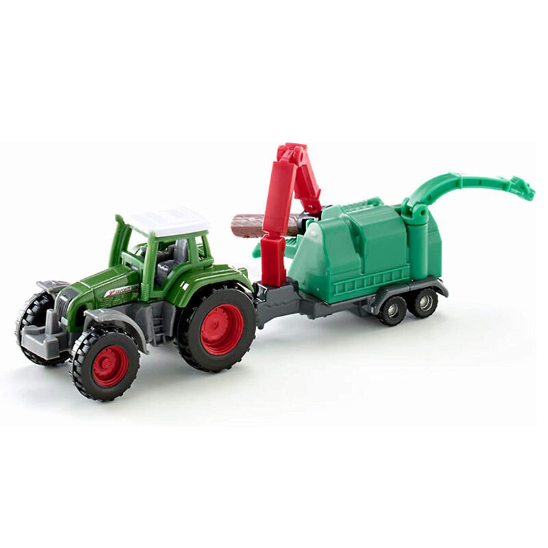 siku 1675, Tractor with Wood Chipper, Forestry, Metal/Plastic, Green ...