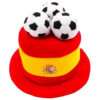 Spain Flag Novelty Football Fan Top Hat With 3D Footballs - Perfect For Euro/World Cup/Football Parties & Spanish Celebrations - 8 Countries Available