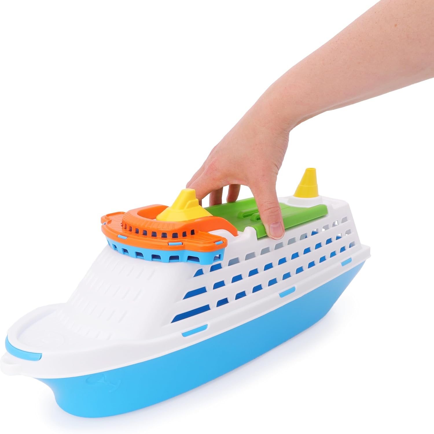 Toyland® 41cm (16") Colourful Cruise Ship With Moveable Doors and Wheels - Kids Floating Water Toy - Pool & Bathtime Toys - Ages 3+ - Image 3