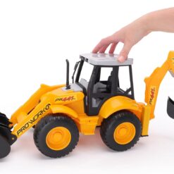 Alternative view of Toyland® 72cm (28") Large Backhoe Loader Toy - Construction Digger Truck with Moveable Front Loader & Rear Excavator Arm - Plastic Building Vehicle Toy for Kids 3+ Years