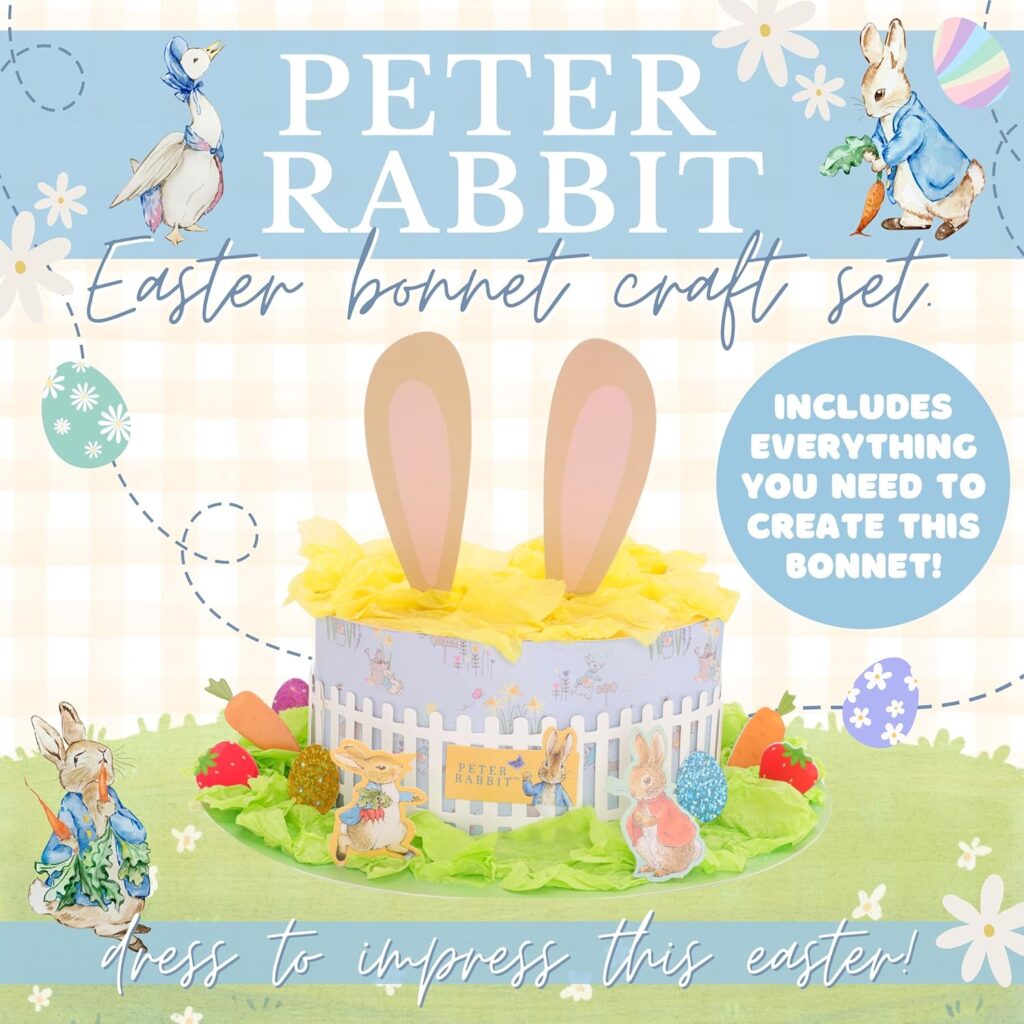 Toyland® Peter Rabbit Easter Bonnet Craft Set – Tissue Paper, Cardboard ...