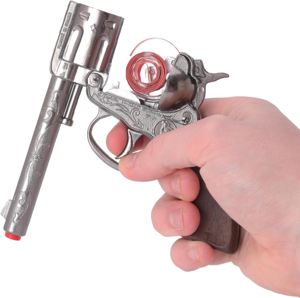 Toyland® 19cm (8″) Die-Cast Metal Cowboy Toy Pistol – Cap Gun With 1200 ...
