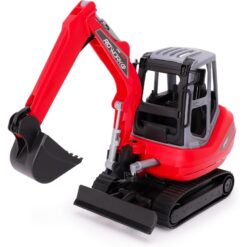 Toyland® 30cm (12") Red Excavator Toy - Movable Arm, Bucket & Cabin - Working Tracks - Scale 1:16 - Construction Toys