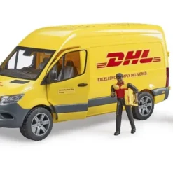 Mercedes Benz Sprinter DHL Van with Delivery Driver and Accessories.