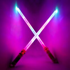 Toyland® 108cm (42.5") Multicoloured LED Double Ended Lightsabre Sword - 3 Settings - Party Accessories