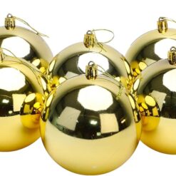 Toyland® 10 Extra Large 100mm Colour Christmas Baubles - Christmas Tree Decorations (Gold)