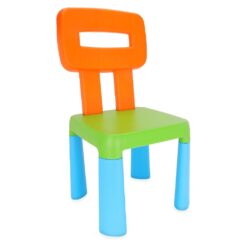62cm (24") Kids Bright Orange & Blue Plastic Chair - Perfect Addition To Any Playroom, Bedroom, Or Classroom - Children's Furniture -  Table & Chair Sets - Age 2+
