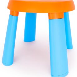 Toyland® 31cm (12") Kids Small Bright Orange & Blue Portable Plastic Stool - Perfect Addition To Any Playroom, Bathroom, Or Kitchen - Children's Furniture - Stools - Age 2+
