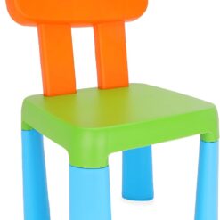Toyland® 62cm (24") Kids Bright Orange & Blue Plastic Chair - Perfect Addition To Any Playroom, Bedroom, Or Classroom - Children's Furniture -  Table & Chair Sets - Age 2+