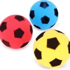 Toyland® Pack of 3 - 7.5cm (3") Colourful Soft Foam Mini Footballs - Summer Beach Games - Indoor & Outdoor Sports Toys