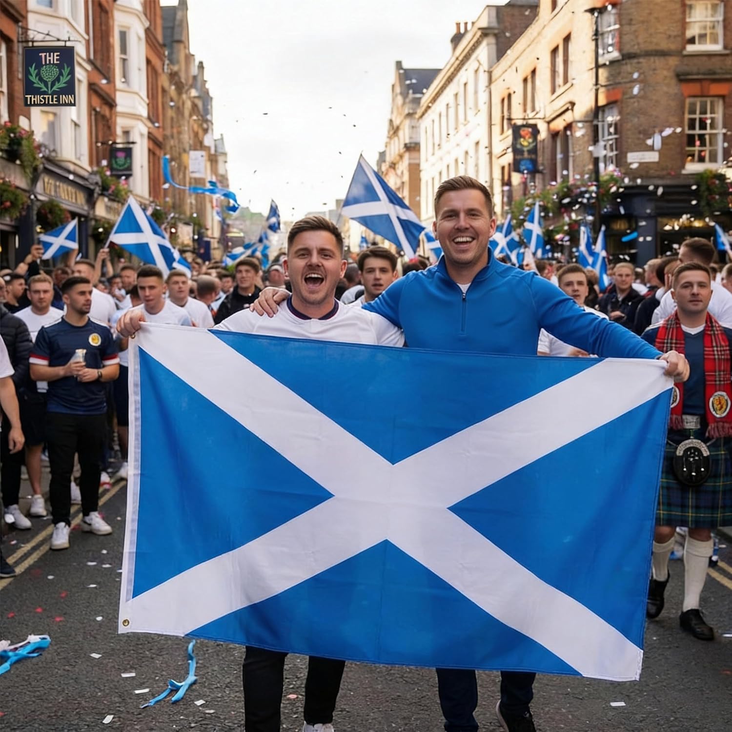 Toyland® 5ft x 3ft (150cm x 91cm) Large Blue & White Scotland Flag - Scottish Patriotic Celebrations & Party Decorations - Highland Games, St Andrews Day, Sports Fans, World Cup & Euros - Image 9