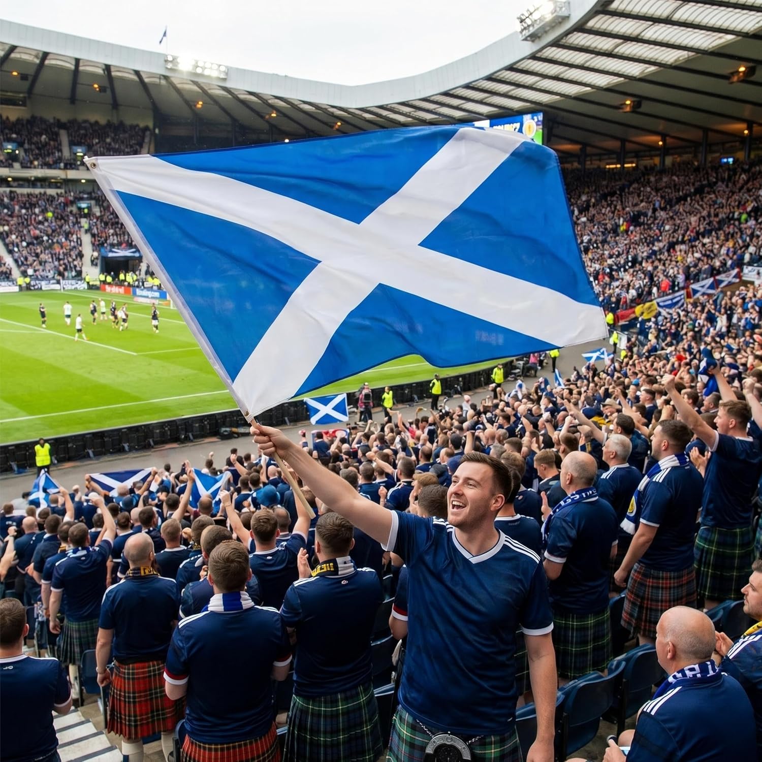 Toyland® 5ft x 3ft (150cm x 91cm) Large Blue & White Scotland Flag - Scottish Patriotic Celebrations & Party Decorations - Highland Games, St Andrews Day, Sports Fans, World Cup & Euros - Image 5