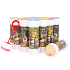 Pack of 12 Shrek Bubbles With Wands, 60ml Solution & Novelty Maze Lid - Pocket Money & Party Bag Toys