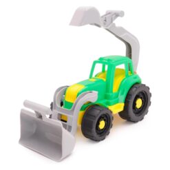 35cm (14") Large Backhoe Loader Vehicle - Moveable Front Loader & Backhoe- Farming & Construction Toys - 18 Months+