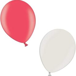 Toyland® 12" Latex Balloons - English Party Decorations - Assorted Colours in Packs of 30, 50 & 100 (Red & White, Pack of 30) - St George's, Euros & World Cup