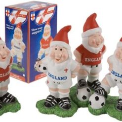 Toyland® Pack Of 4-6" England Garden Gnomes - Euros & World Cup - Garden Accessories - Novelty Garden Gnomes.