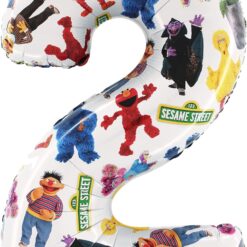 Toyland® 66cm (26”) Sesame Street™ Number 2 Foil Balloon - Kids Party Balloons - Party Decoration, Air or Helium, Self Sealing (Copy)