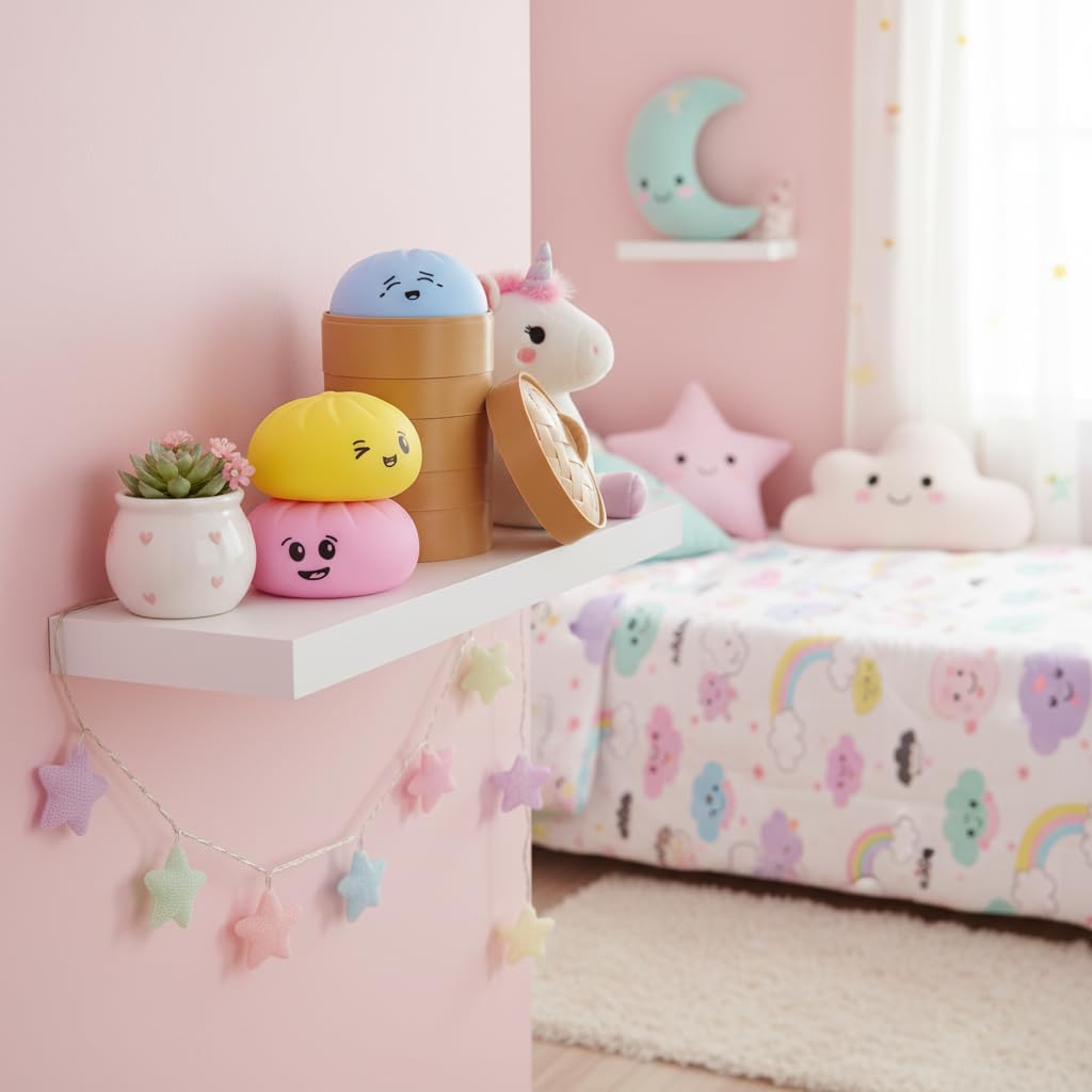 Toyland® Squishy Bao Dumpling Sensory Toy With Plastic Steamer Box - Fidget Toy for Kids - 3 Designs Available, 1 Chosen At Random - Ages 3+ - Image 6