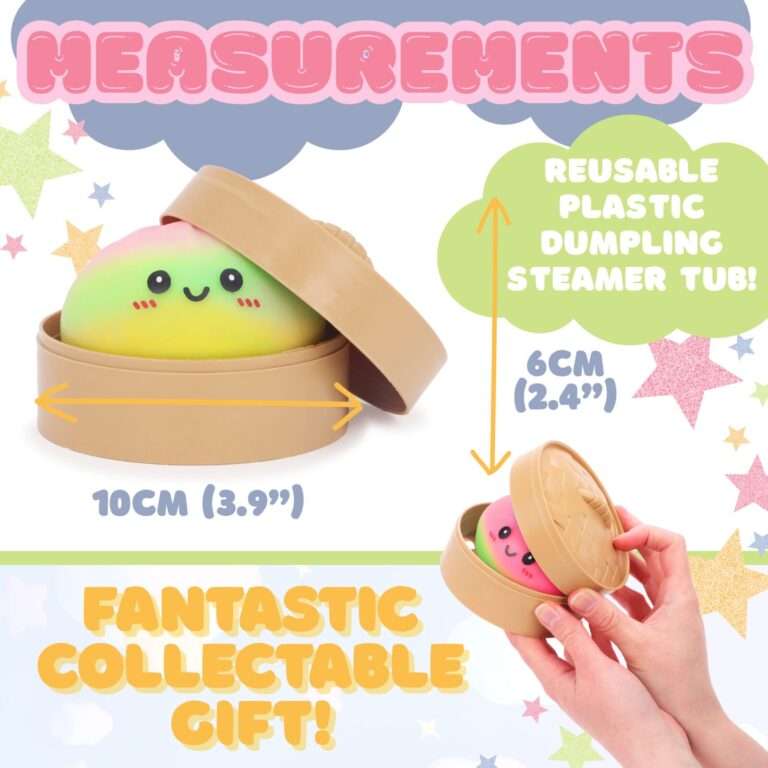Toyland® Tie Dye Squishy Bao Dumpling Sensory Fidget Toy With Plastic 