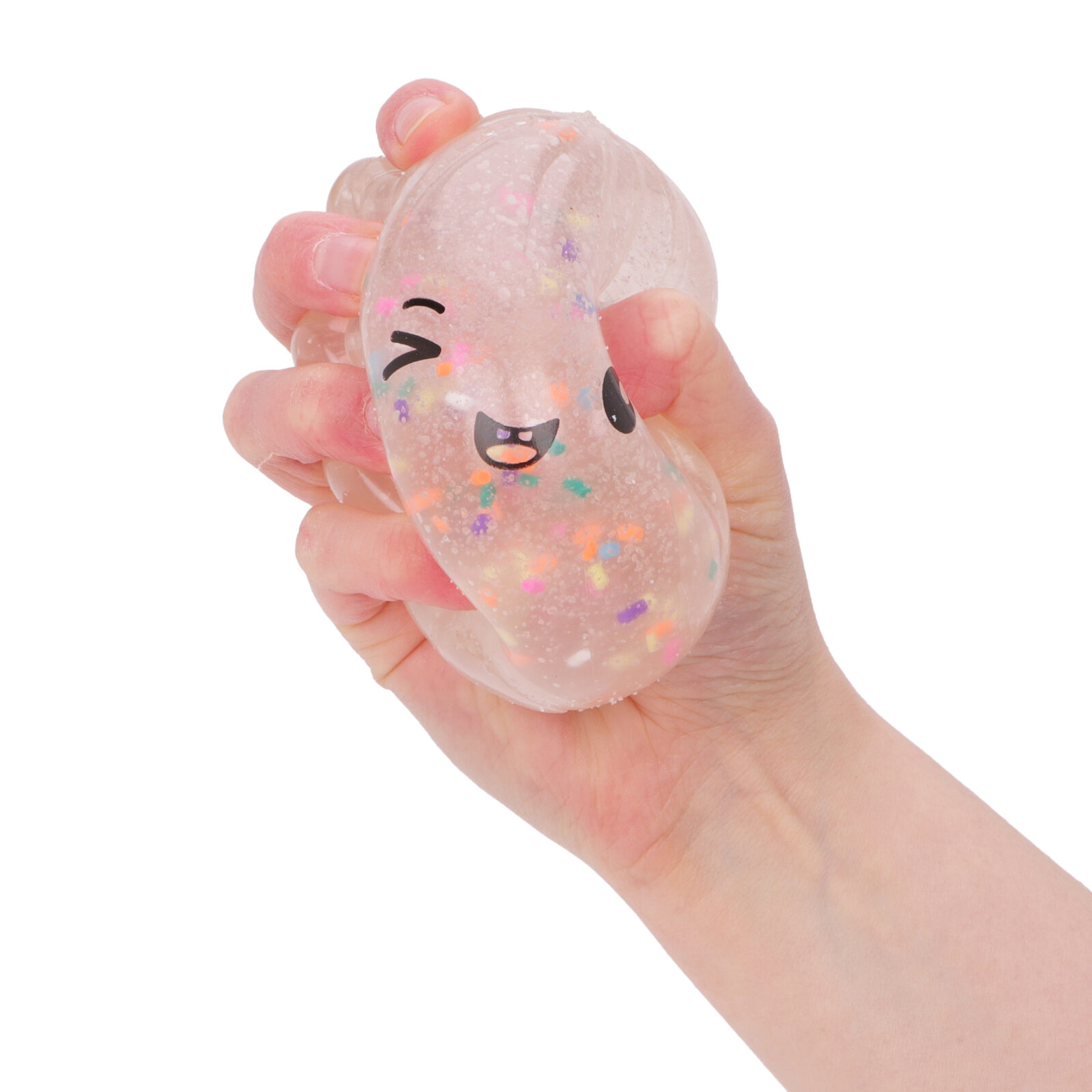 Toyland® Confetti Squishy Bao Dumpling Sensory Fidget Toy with Plastic Steamer Box - Squeeze Toys for Kids - Ages 3+ - Image 5