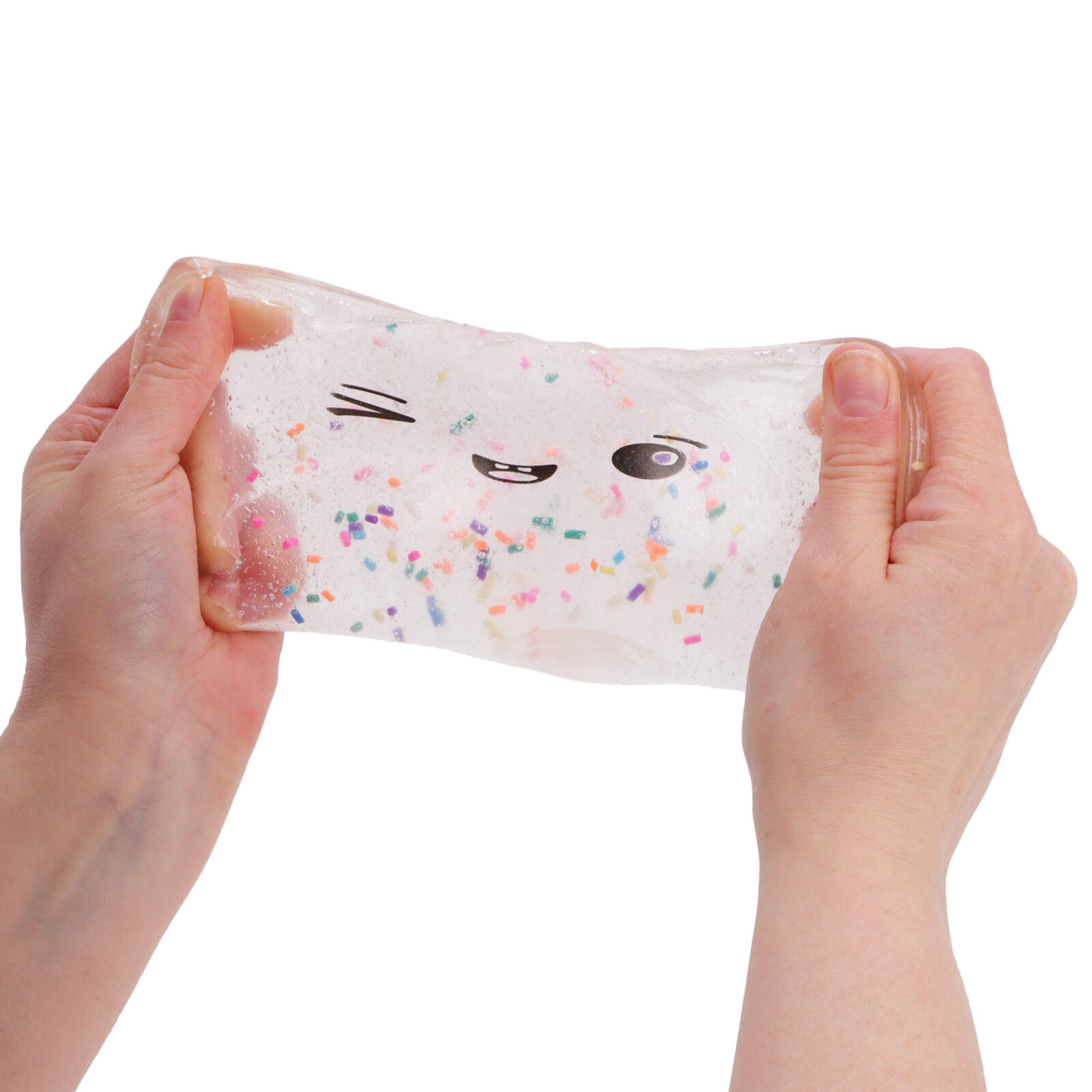 Toyland® Confetti Squishy Bao Dumpling Sensory Fidget Toy with Plastic Steamer Box - Squeeze Toys for Kids - Ages 3+ - Image 6