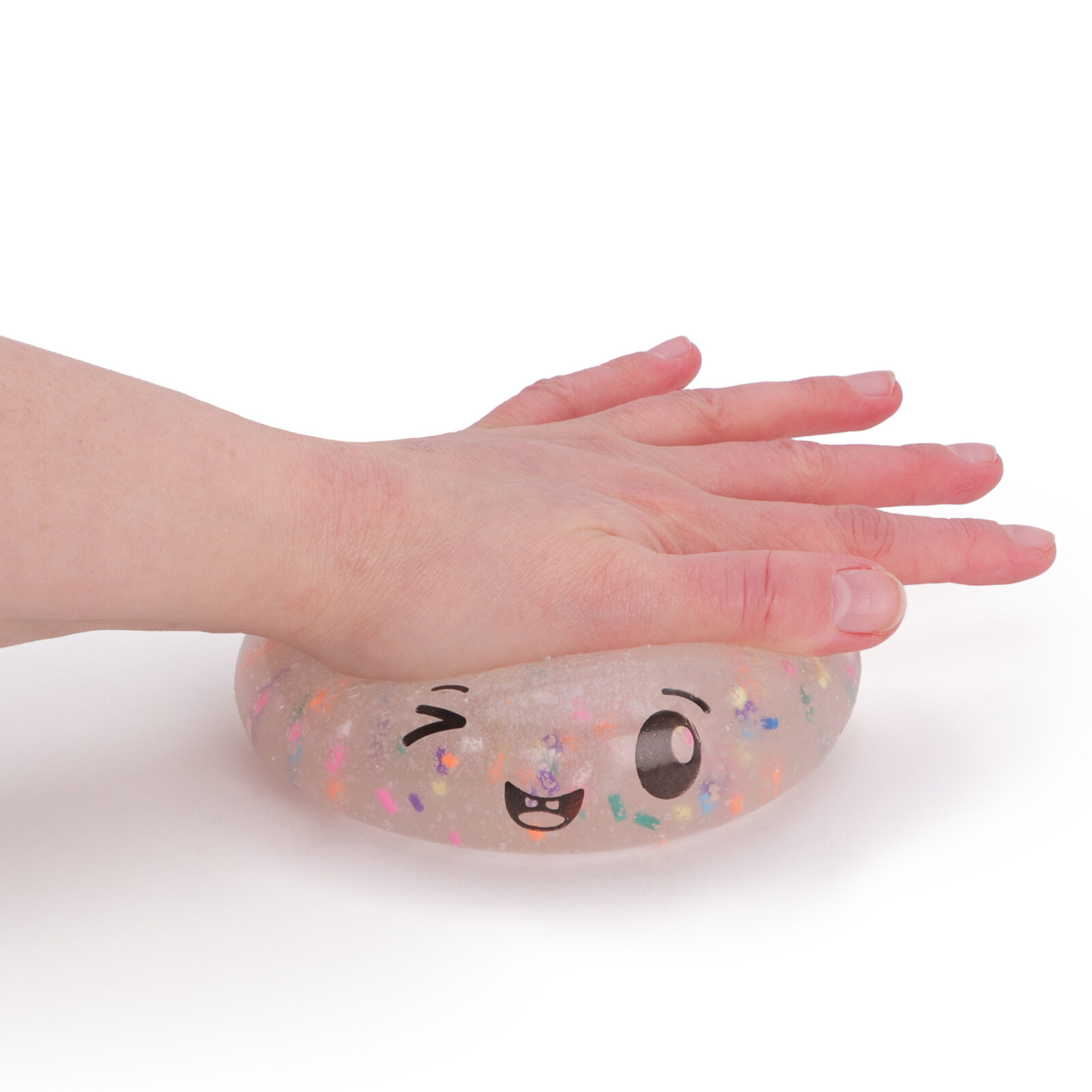 Toyland® Confetti Squishy Bao Dumpling Sensory Fidget Toy with Plastic Steamer Box - Squeeze Toys for Kids - Ages 3+ - Image 7