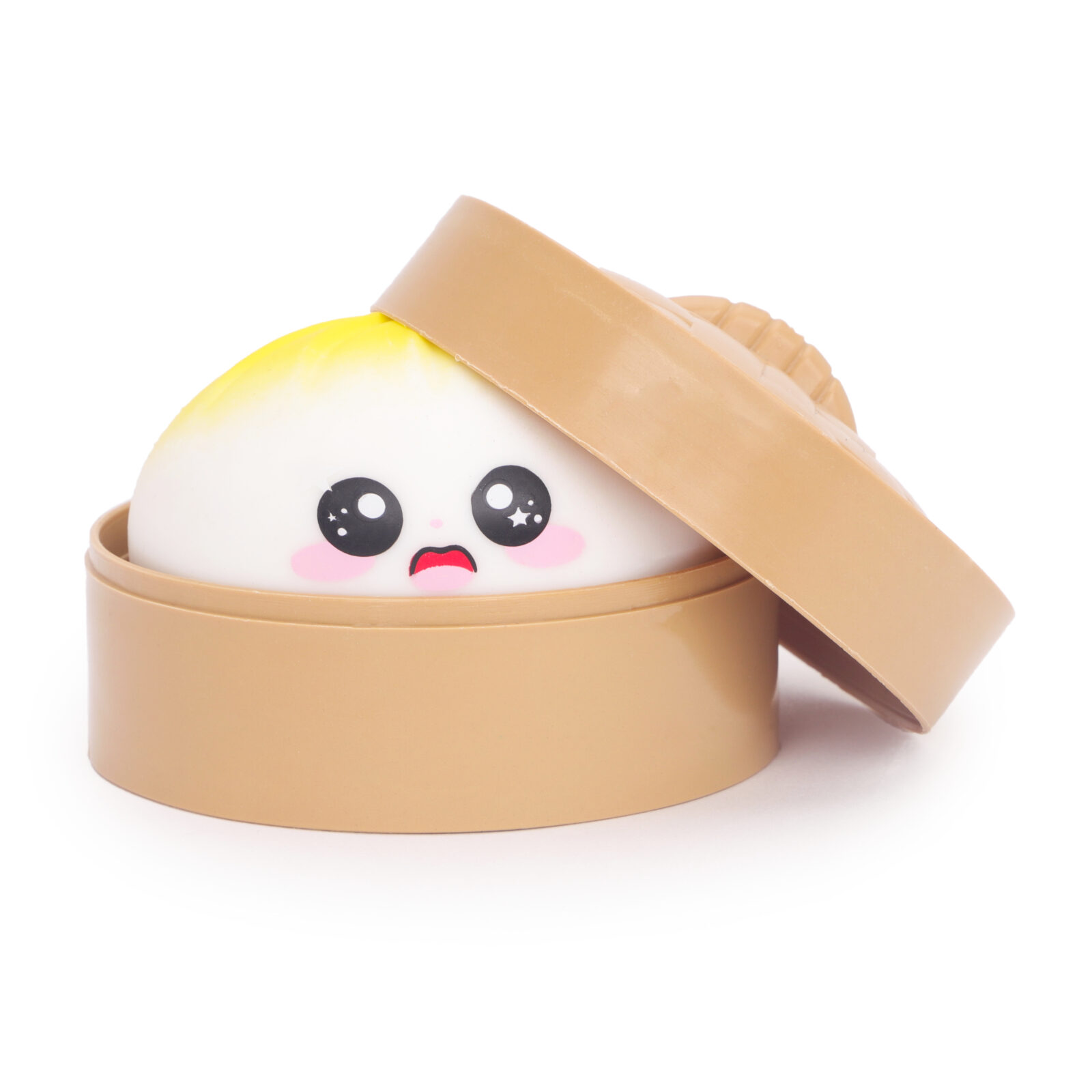 Toyland® Colour Top Squishy Bao Dumpling Sensory Fidget Toy with Plastic Steamer Box - Squeeze Toys for Kids - Ages 3+ - Image 4