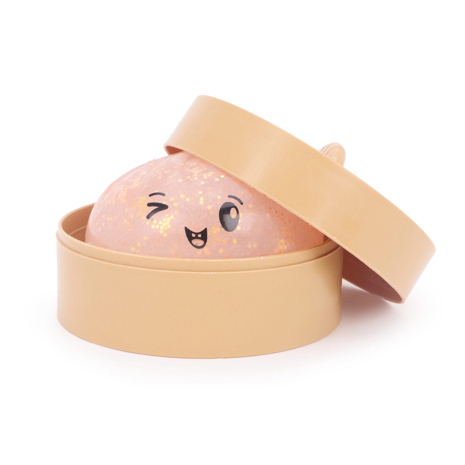 Toyland® Glow In The Dark Squishy Bao Dumpling Sensory Fidget Toy with Plastic Steamer Box - Squeeze Toys for Kids - Ages 3+ - Image 8