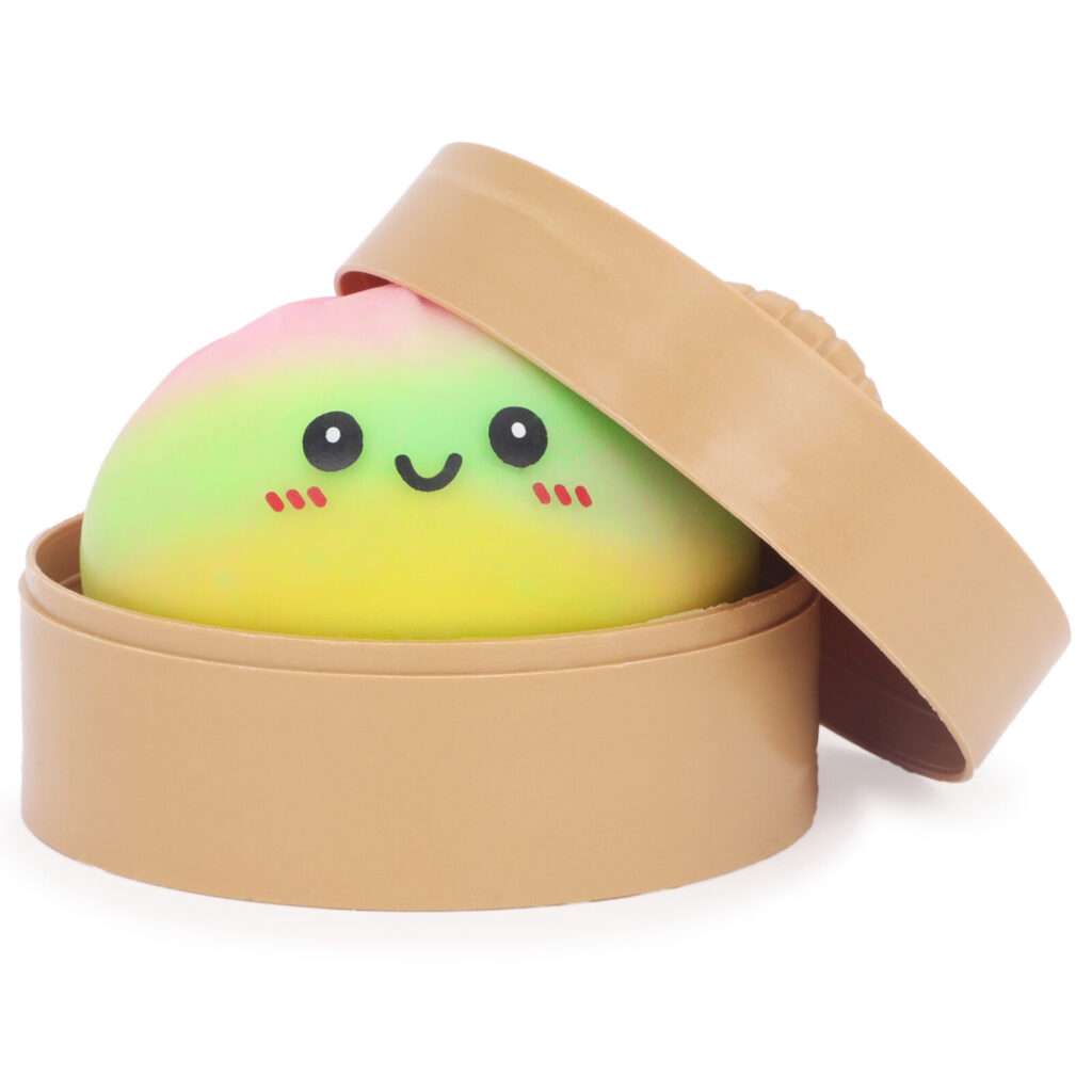Toyland® Tie Dye Squishy Bao Dumpling Sensory Fidget Toy With Plastic 