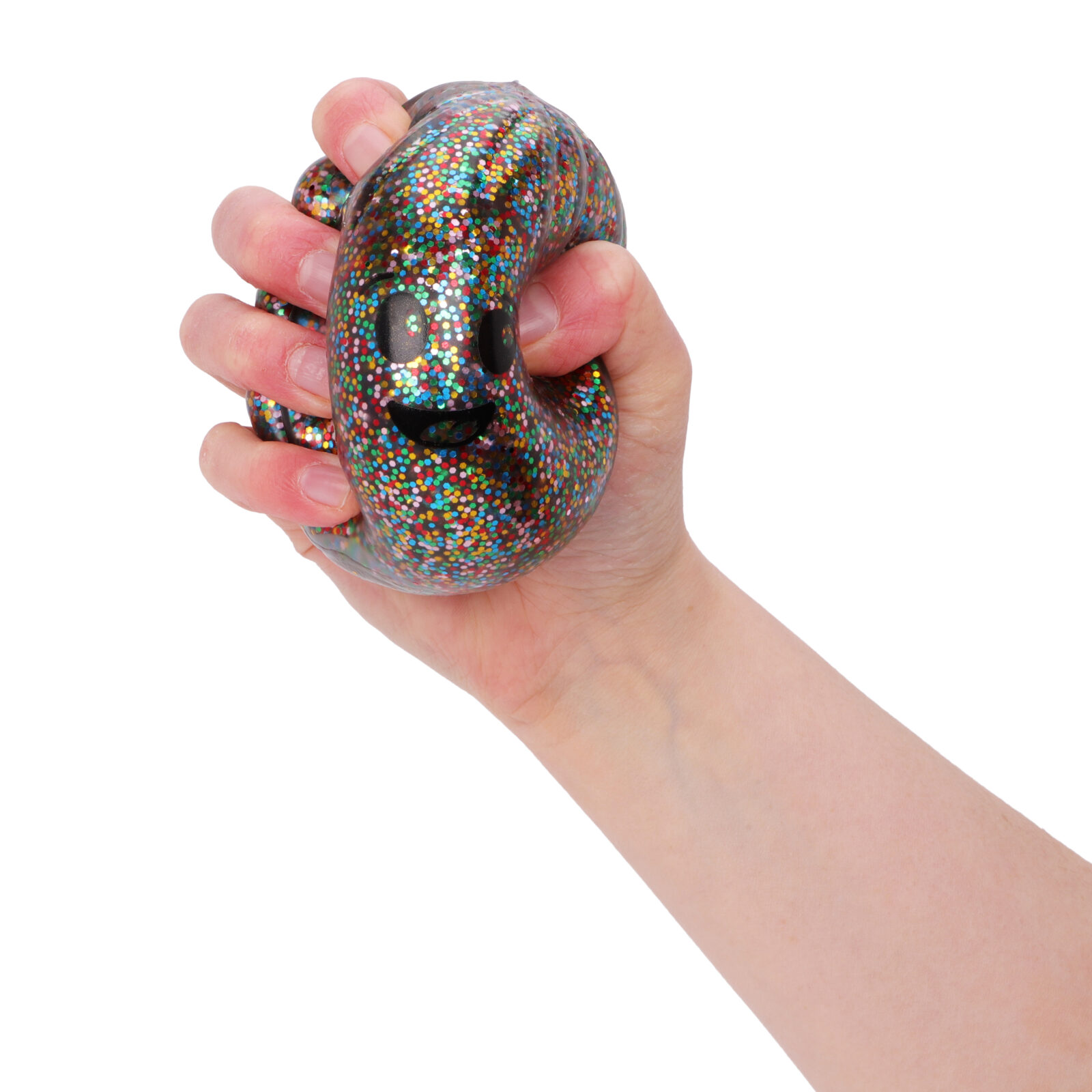 Toyland® Rainbow Glitter Squishy Bao Dumpling Sensory Fidget Toy with Plastic Steamer Box - Squeeze Toys for Kids - Ages 3+ - Image 5