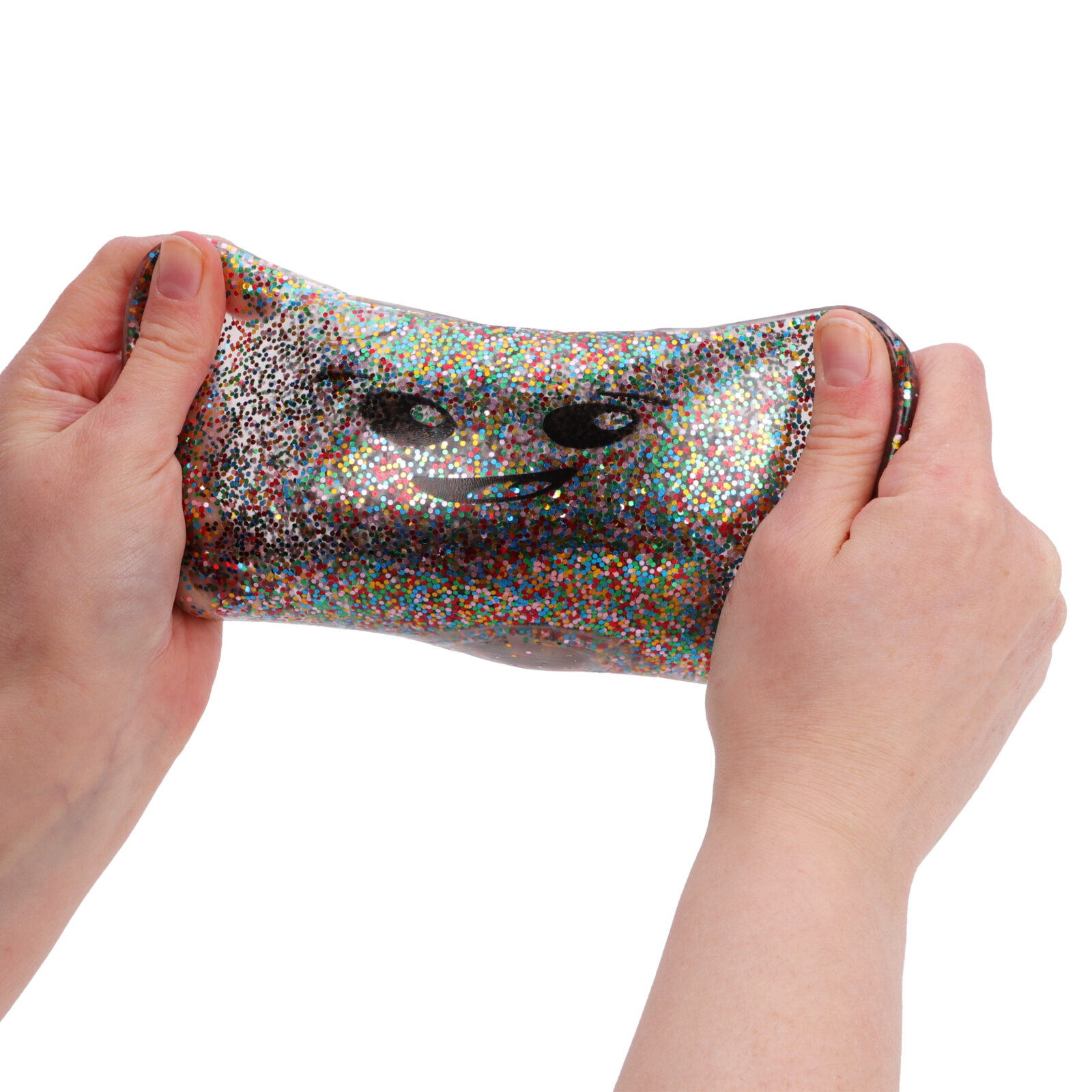 Toyland® Rainbow Glitter Squishy Bao Dumpling Sensory Fidget Toy with Plastic Steamer Box - Squeeze Toys for Kids - Ages 3+ - Image 7