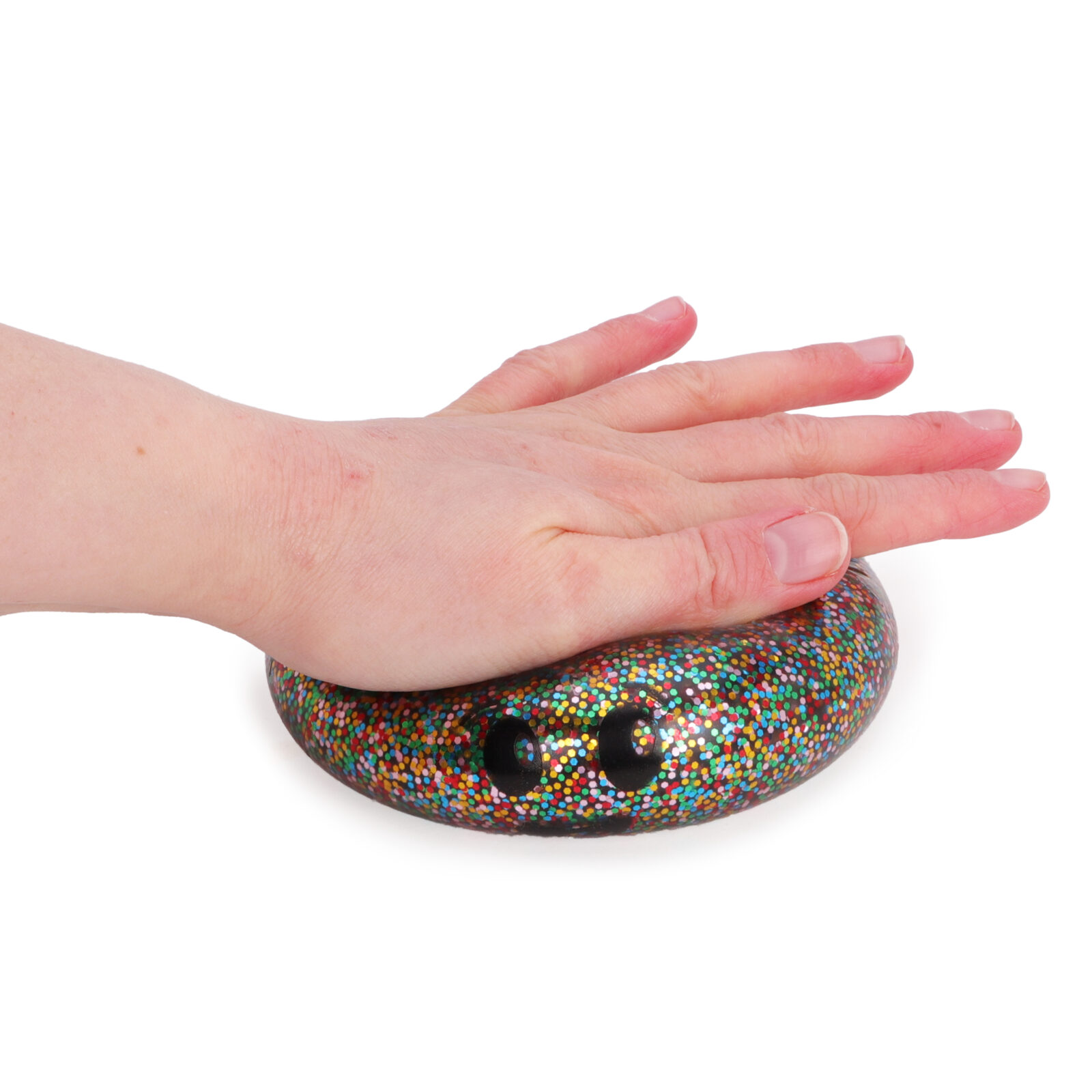 Toyland® Rainbow Glitter Squishy Bao Dumpling Sensory Fidget Toy with Plastic Steamer Box - Squeeze Toys for Kids - Ages 3+ - Image 6