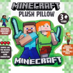 Alternative view of Toyland® 34cm (13”) Green Minecraft Plush Pillow - Super Soft, Decorative, Cute, Cuddle Cushion for Kids - Bedroom, Sofa & Office Accessory