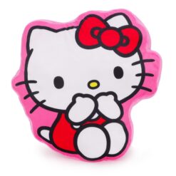 Toyland® 34cm (13”) Pink Hello Kitty Plush Pillow - Super Soft, Decorative, Cute, Cuddle Cartoon Cushion for Kids - Bedroom, Sofa & Office Accessory